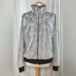 Patagonia Conejo Fleece Jacket Women Large Brown High Pile Retro Bomber Full Zip